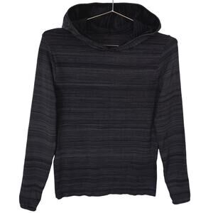 Fabletics Hoodie Womens XS Black Megan Seamless Lurex Pullover Long Sleeve Top